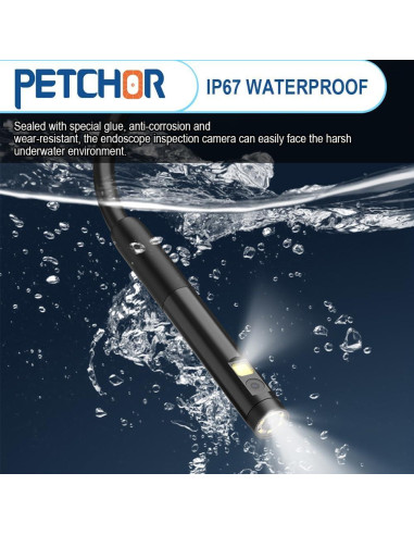 Cámara Endoscopio Doble Lente PETCHOR 1920P IP67 7.9mm