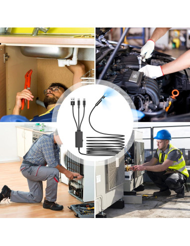 Cámara Endoscopio Doble Lente WOVTE 1920P 5m IP67