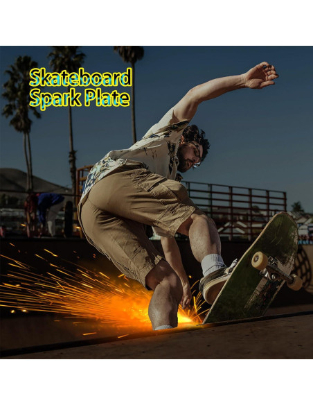 Placa de Chispas para Skateboard Qryxalith H-01 - Aluminio Negro