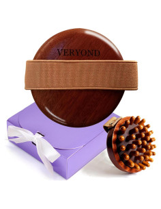 Cepillo de Masaje Anticelulitis Veryond de Madera Sapele 10cm
