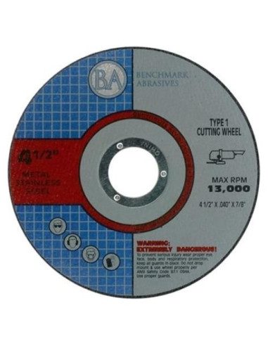 Ruedas de Corte Benchmark Abrasives 114.3 mm para Metal - 50 Unidades