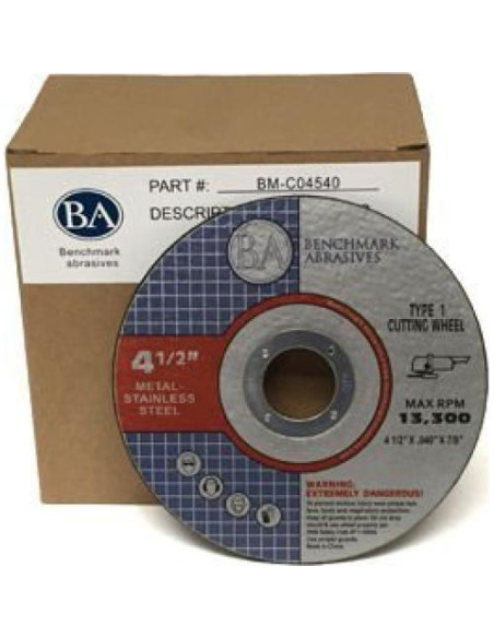 Ruedas de Corte Benchmark Abrasives 114.3 mm para Metal - 50 Unidades