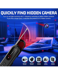 Detector de Cámara Oculta EVESKY con 5 Niveles de Sensibilidad 2