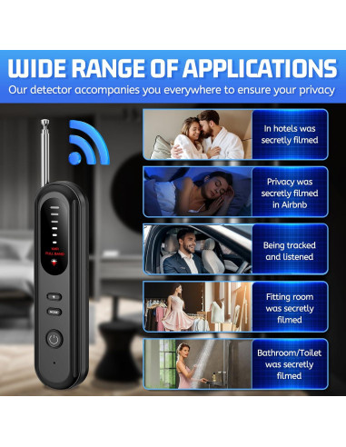 Detector de Cámara Oculta EVESKY con 5 Niveles de Sensibilidad