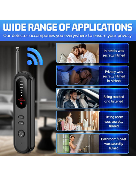 Detector de Cámara Oculta EVESKY con 5 Niveles de Sensibilidad