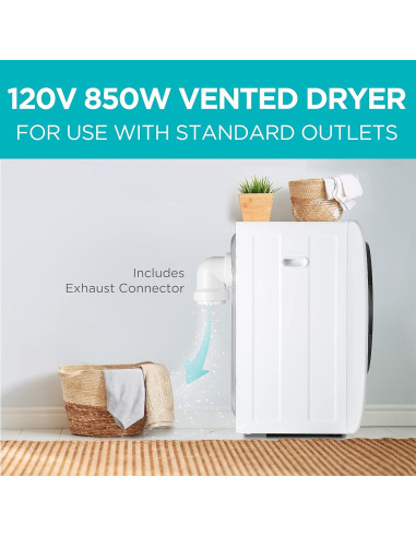 Secadora Compacta BLACK+DECKER BCED15 2.5 kg 850W Blanca