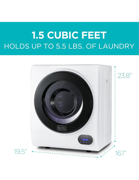Secadora Compacta BLACK+DECKER BCED15 2.5 kg 850W Blanca