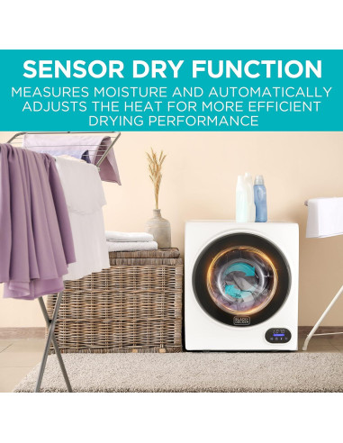 Secadora Compacta BLACK+DECKER BCED15 2.5 kg 850W Blanca