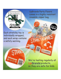 UpBrands Juguetes de Lagartijas Estirables 12 Paquete 7.62 cm 2