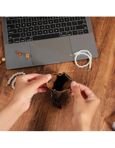 Bolsa de Cuero Pequeña HJZHII Impermeable para Joyería