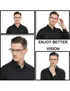 Gafas de lectura RDGNBU con filtro luz azul 5 pares hombres 2