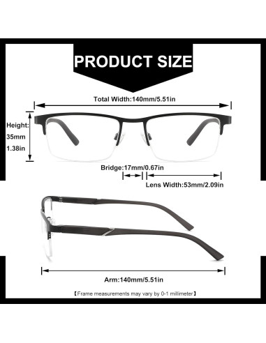 Gafas de lectura RDGNBU con filtro luz azul 5 pares hombres