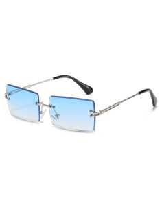 Gafas de sol retro LASPOR unisex sin montura doradas UV400