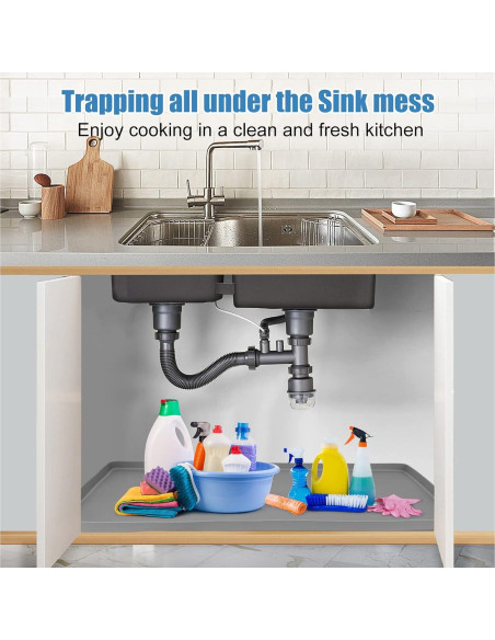 Alfombrilla impermeable BEESVO para fregadero 55.88 x 48.26 cm