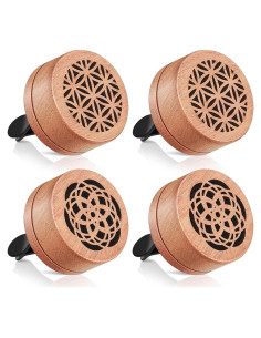 Difusores de Aceite Esencial Patelai para Automóvil - 4 Pcs Madera