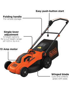 Cortadora de Césped BLACK+DECKER 20" 13A + Desmalezadora 14" 6.5A 2