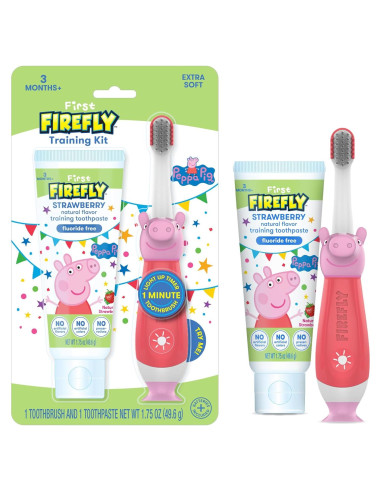 Kit de Entrenamiento Peppa Pig Firefly - Cepillo y Pasta de Dientes