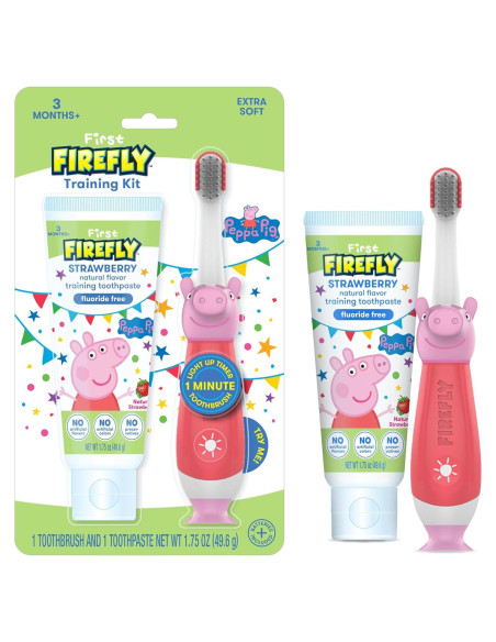 Kit de Entrenamiento Peppa Pig Firefly - Cepillo y Pasta de Dientes