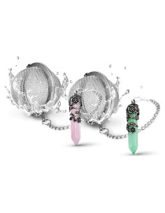 Infusores de Té de Acero Inoxidable con Cristales Sanadores - SaNavie