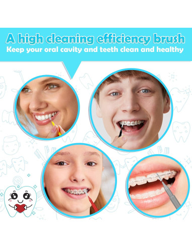 Modacraft Kit de 120 Cepillos Interdentales 6 Tamaños Ecológicos