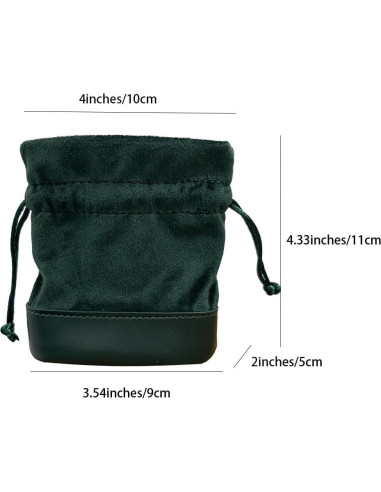 Bolsas de Regalo de Terciopelo Wanerxin 2 Piezas 10x11 cm