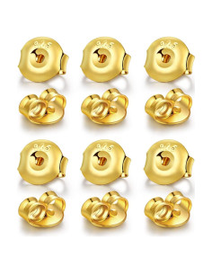 Resortes Ajustables Catinee para Aretes de Oro 14K y Plata 925 - 6 Pares
