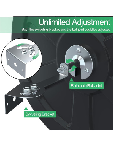 Espejo Convexo de Seguridad Reliancer 45 cm Irrompible Ajustable