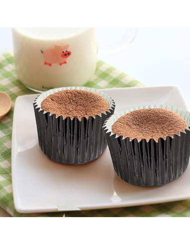 Forros de Cupcake GOLF 500 Unidades Foil Negro Estándar