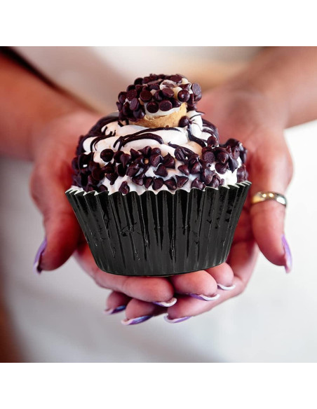 Forros de Cupcake GOLF 500 Unidades Foil Negro Estándar