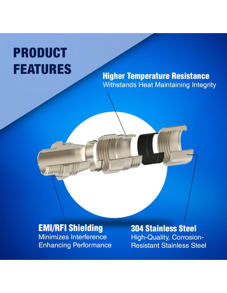 Abrazaderas de Cable NPT 1/2" Acero Inoxidable New Age 3 Pcs