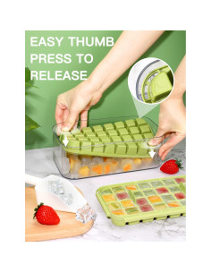 Bandeja de Hielo Doonly con Tapa y Contenedor - 64 Cubos 2