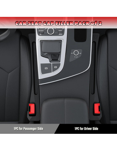 Relleno Espacio entre Asientos FARVHES Negro - Paquete de 2