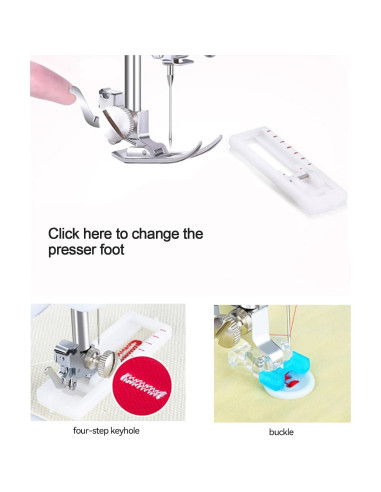 Mini máquina de coser portátil Tidjani 505A 12 puntadas 97 piezas