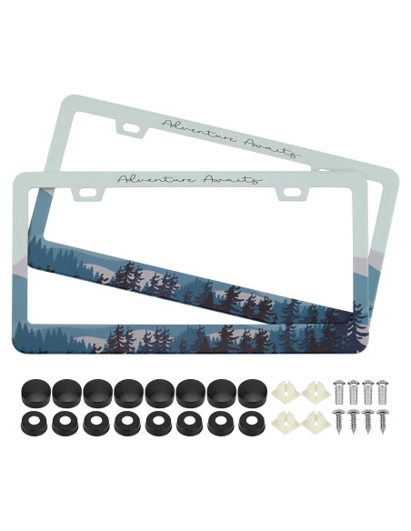 Marcos de Placa de Licencia LRZJYDMB Aventura Espera - 2 Piezas