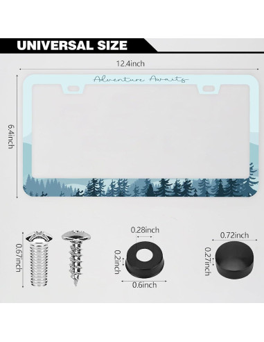 Marcos de Placa de Licencia LRZJYDMB Aventura Espera - 2 Piezas