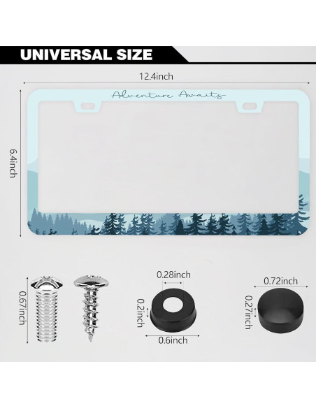 Marcos de Placa de Licencia LRZJYDMB Aventura Espera - 2 Piezas