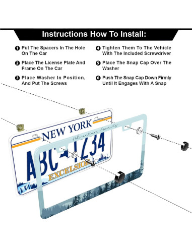 Marcos de Placa de Licencia LRZJYDMB Aventura Espera - 2 Piezas