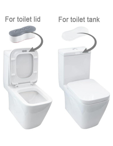 Bumpers de Asiento de Bidet Maylanny - 7 Piezas, Gris, 2 Alturas