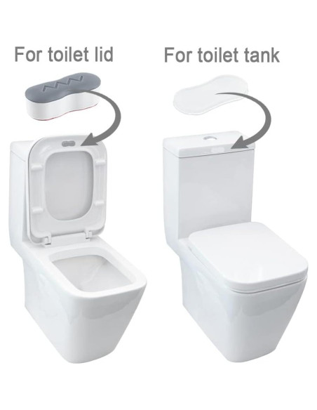 Bumpers de Asiento de Bidet Maylanny - 7 Piezas, Gris, 2 Alturas