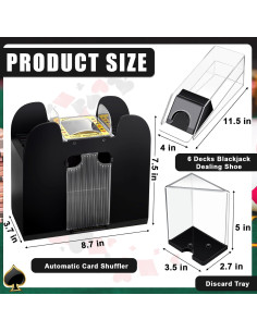Conjunto de Blackjack Aoriher con Barajador y Tela 91x182cm 2