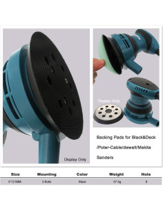 Pad de Reemplazo 5" Donanim para Lijadora Orbital DeWalt 2