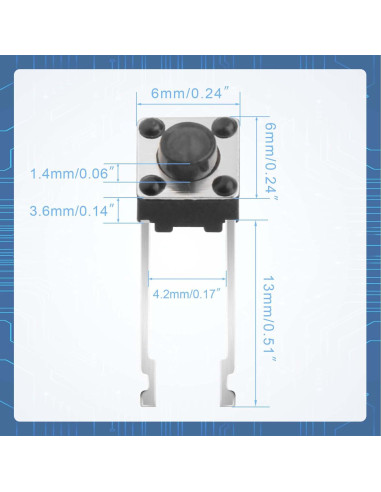 120 Interruptores Táctiles de Botón Pulsador Juasky 6x6mm