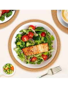 Trivets de corcho QPIX DIGITAL 8" paquete de 4 resistentes al calor 2