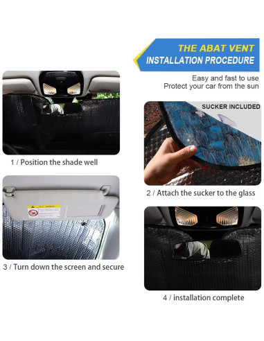 Protector Solar Parabrisas Qilmy Noche Estrellada 140x70cm