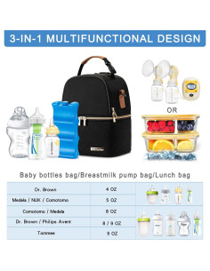 Bolsa Enfriadora para Leche Materna BABEYER - 6 Biberones 266 ml 2