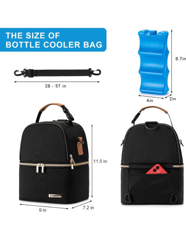 Bolsa Enfriadora para Leche Materna BABEYER - 6 Biberones 266 ml