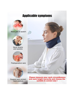 Collarín cervical BLABOK azul pequeño para alivio de dolor 2