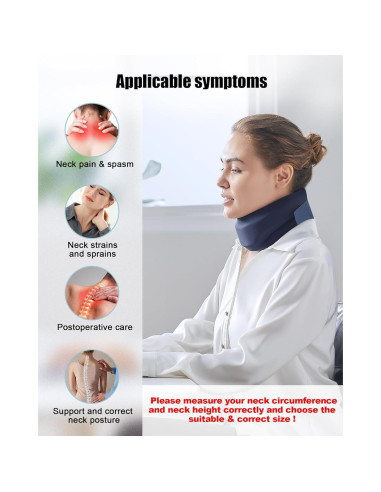 Collarín cervical BLABOK azul pequeño para alivio de dolor