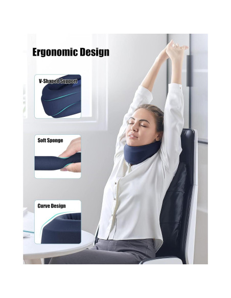Collarín cervical BLABOK azul pequeño para alivio de dolor