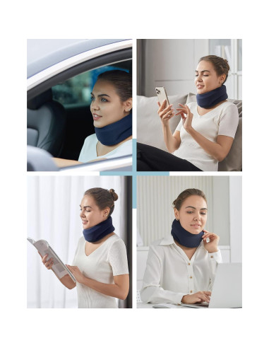 Collarín cervical BLABOK azul pequeño para alivio de dolor